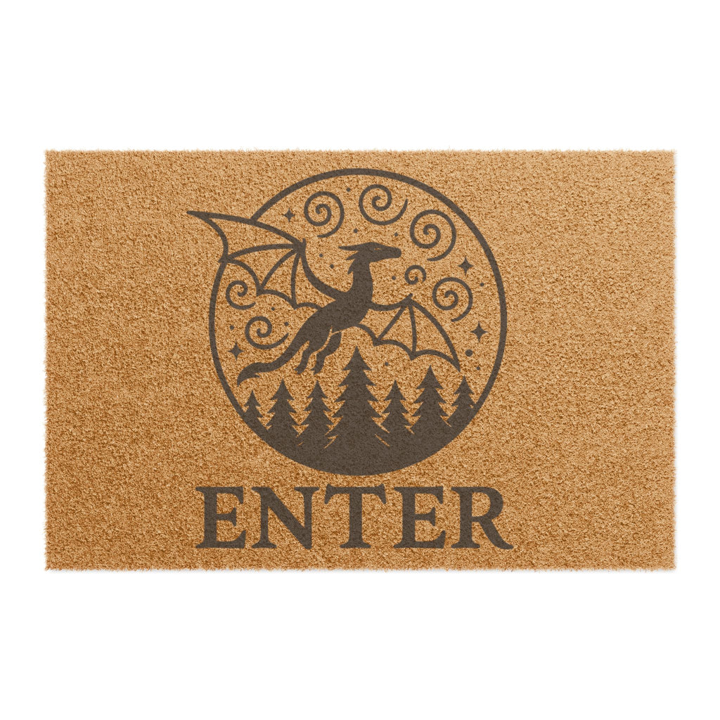 Magical Dragon Doormat | Enter with Enchantment, Welcome Mat, DnD Home Decor, Fantasy Gift, RPG Tabletop Gift, Geeky Housewarming