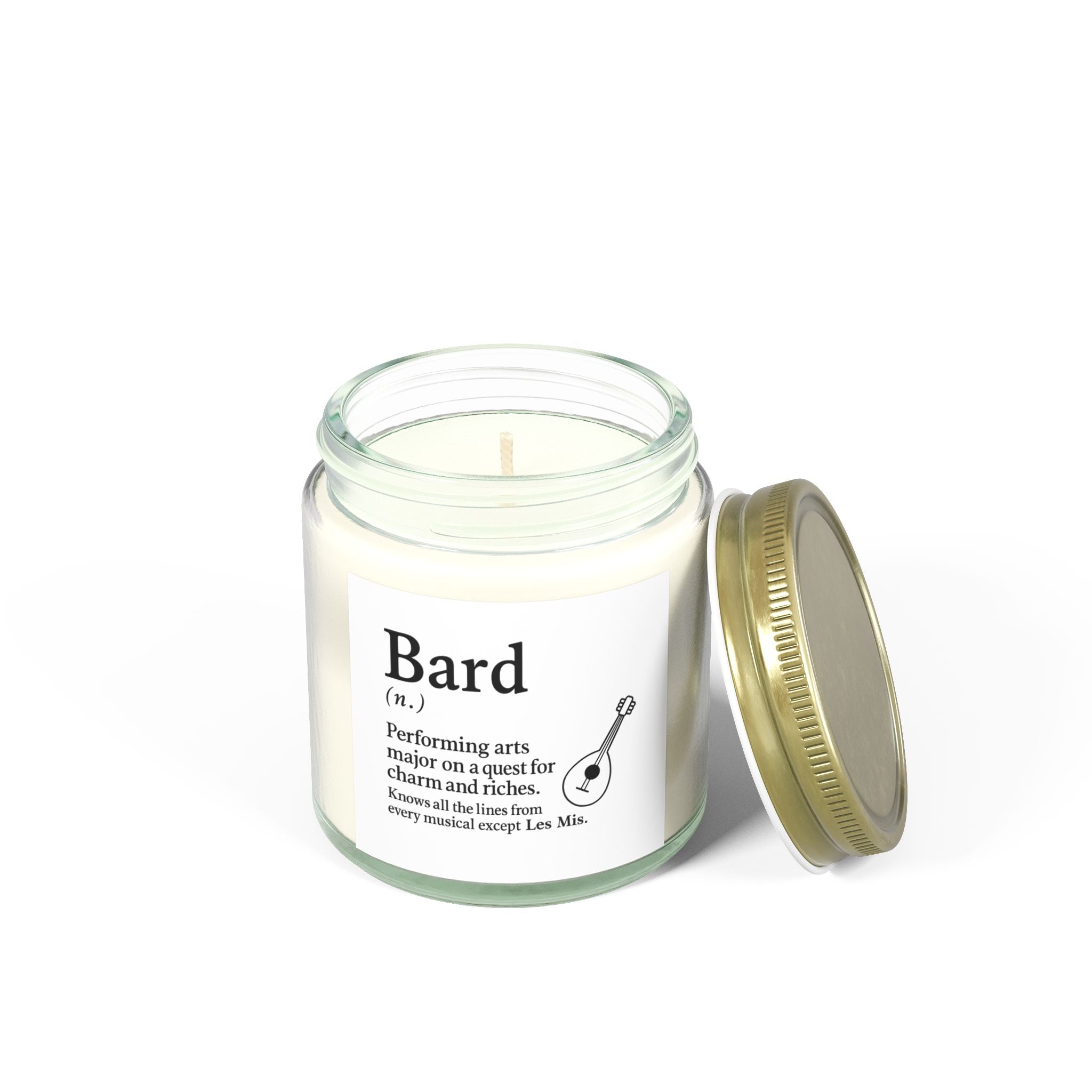 Bard D&D Inspired Candle, RPG Players Gift, Dungeon Master Candle, Coconut Apricot Wax Candle, Fantasy Lover Candle, Scented Candle