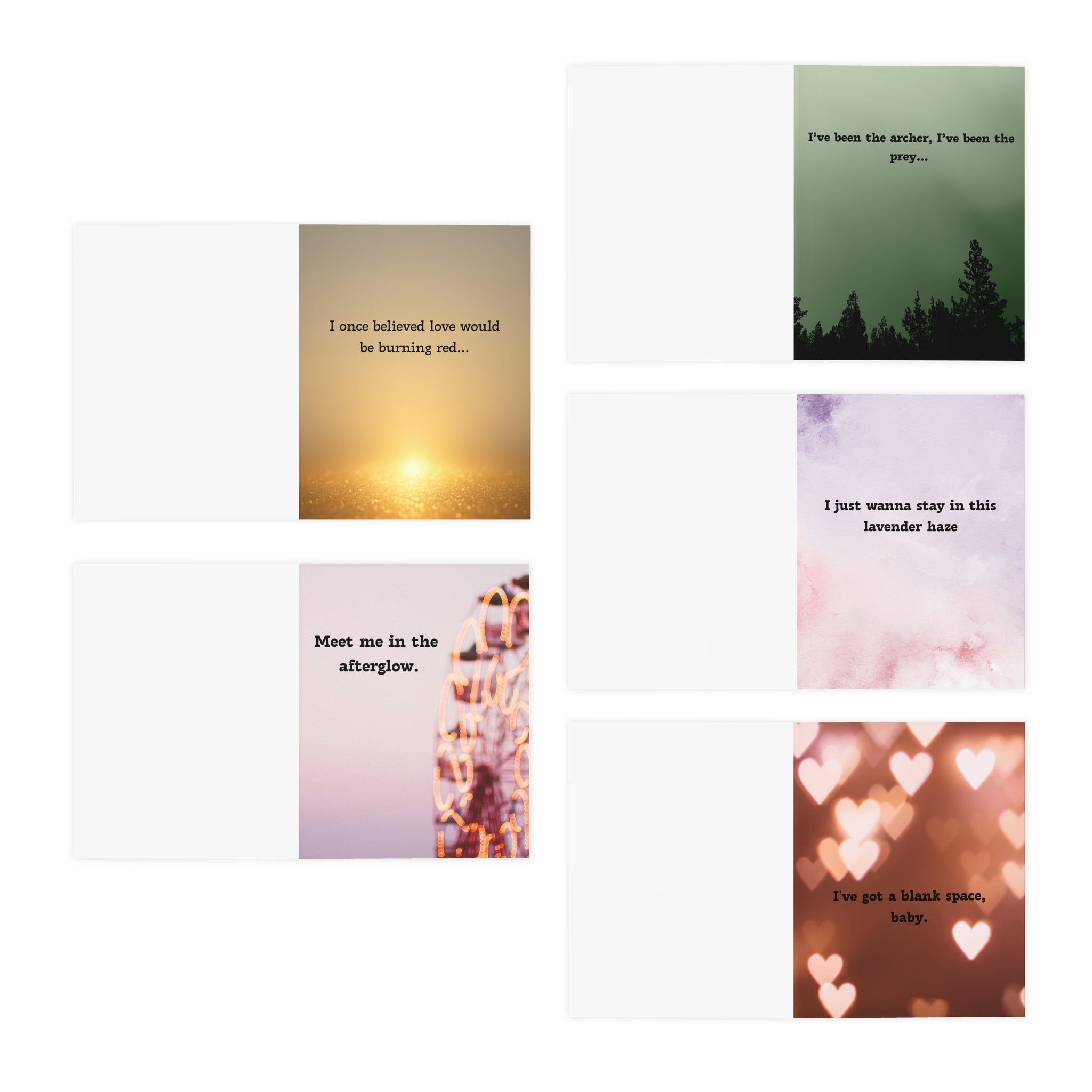 Sassy Swifty-Inspired Greeting Cards — 5-Pack