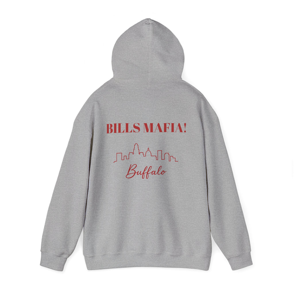 Buffalo Bills Fan Hooded Sweatshirt - Buffalo -Bills Mafia- Hoodie - Buffalo Mascot Design