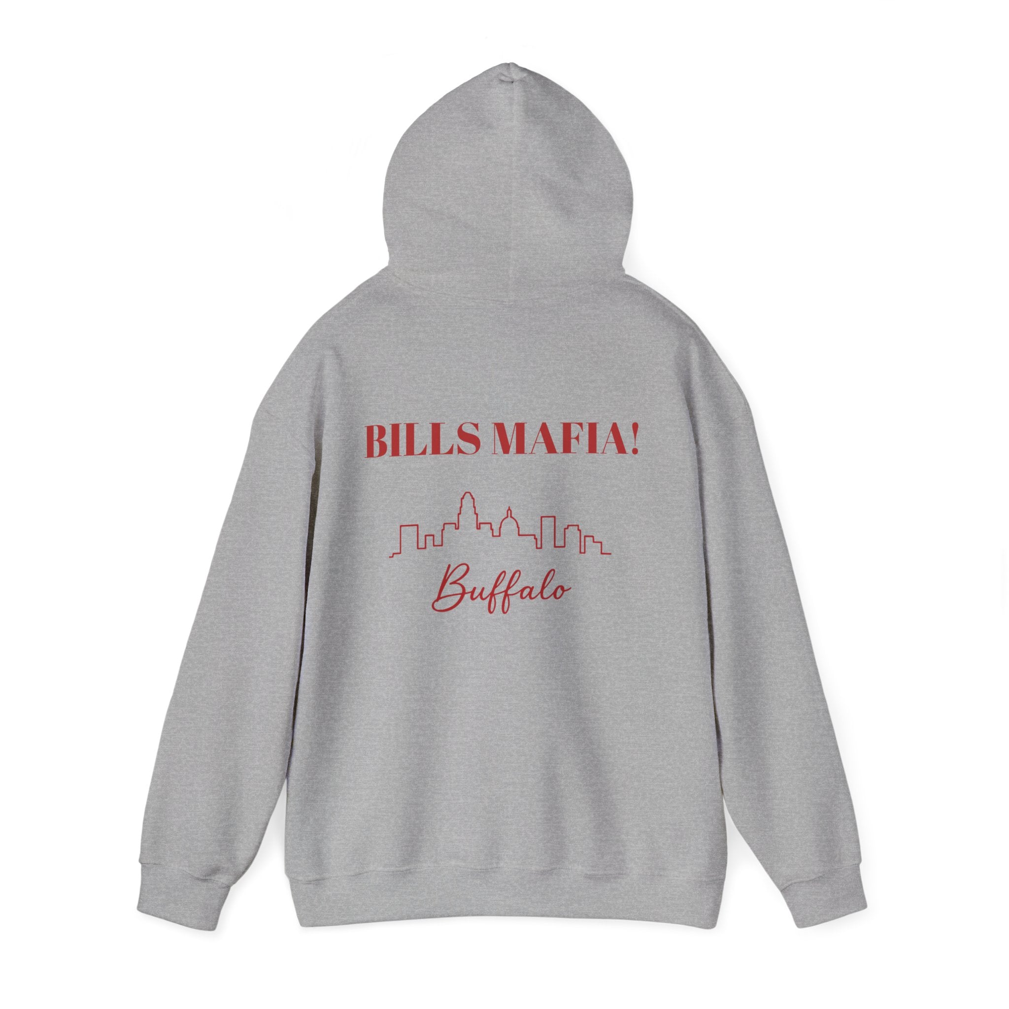 Buffalo Bills Fan Hooded Sweatshirt - Buffalo -Bills Mafia- Hoodie - Buffalo Mascot Design
