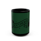 Slytherin Snake Inspired Castle Mug, Black Ceramic Coffee Cup