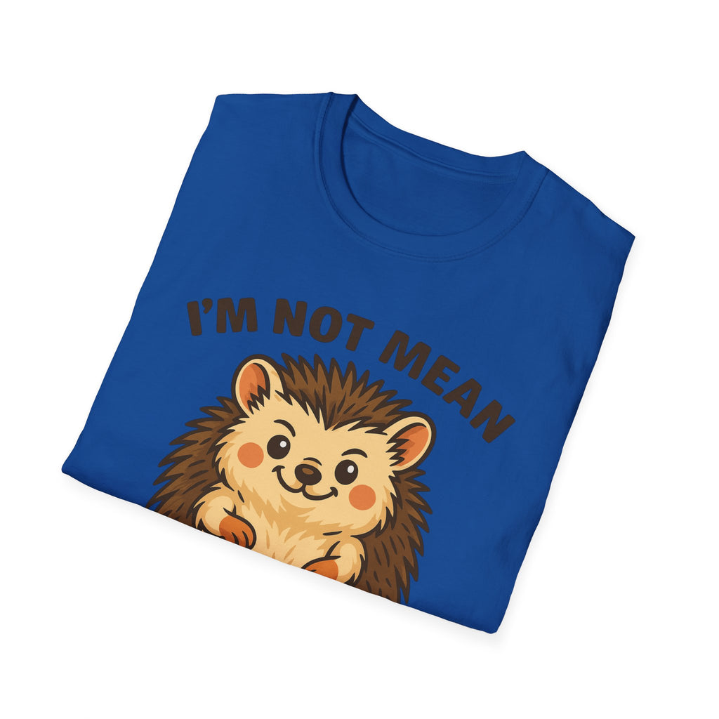 Cute Hedgehog T-Shirt, Funny Animal Tee, Spicy Nice Shirt, Gift for Hedgehog Lovers, Unisex Softstyle Top
