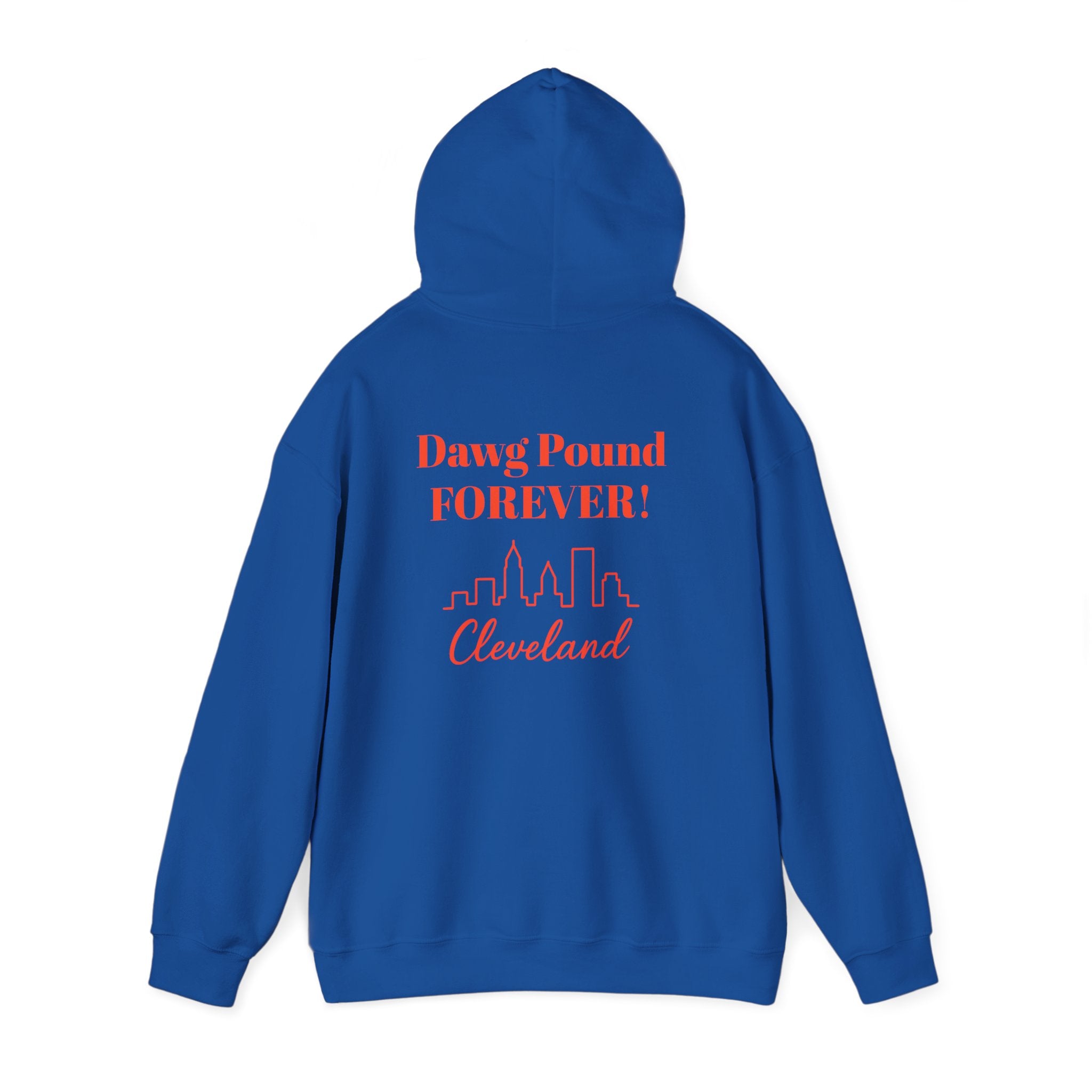Cleveland -Dawg Pound Forever- Hoodie - Bulldog Mascot - Cleveland Sports Fans
