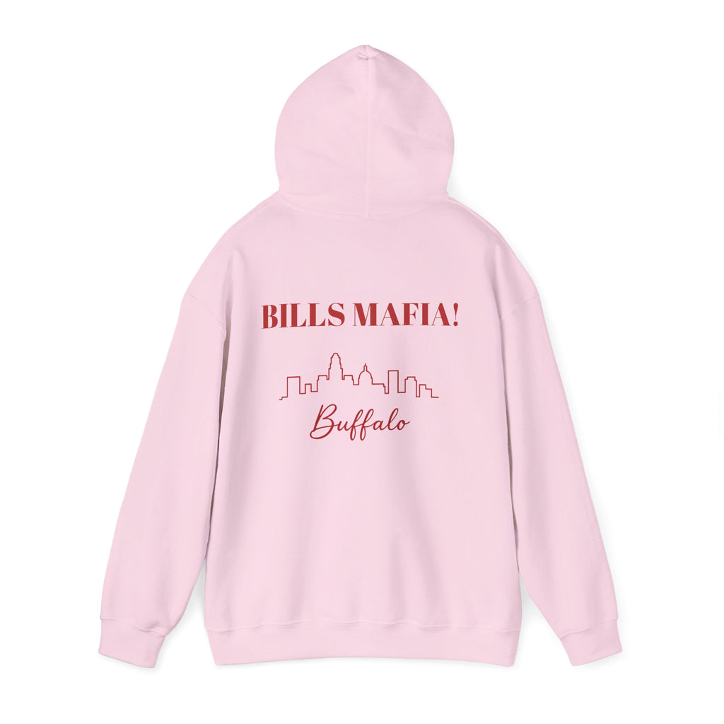 Buffalo Bills Fan Hooded Sweatshirt - Buffalo -Bills Mafia- Hoodie - Buffalo Mascot Design