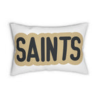 Saints Throw Pillow - Black & Gold Football Fan Cushion, Game Day Home Décor, Sports Gift