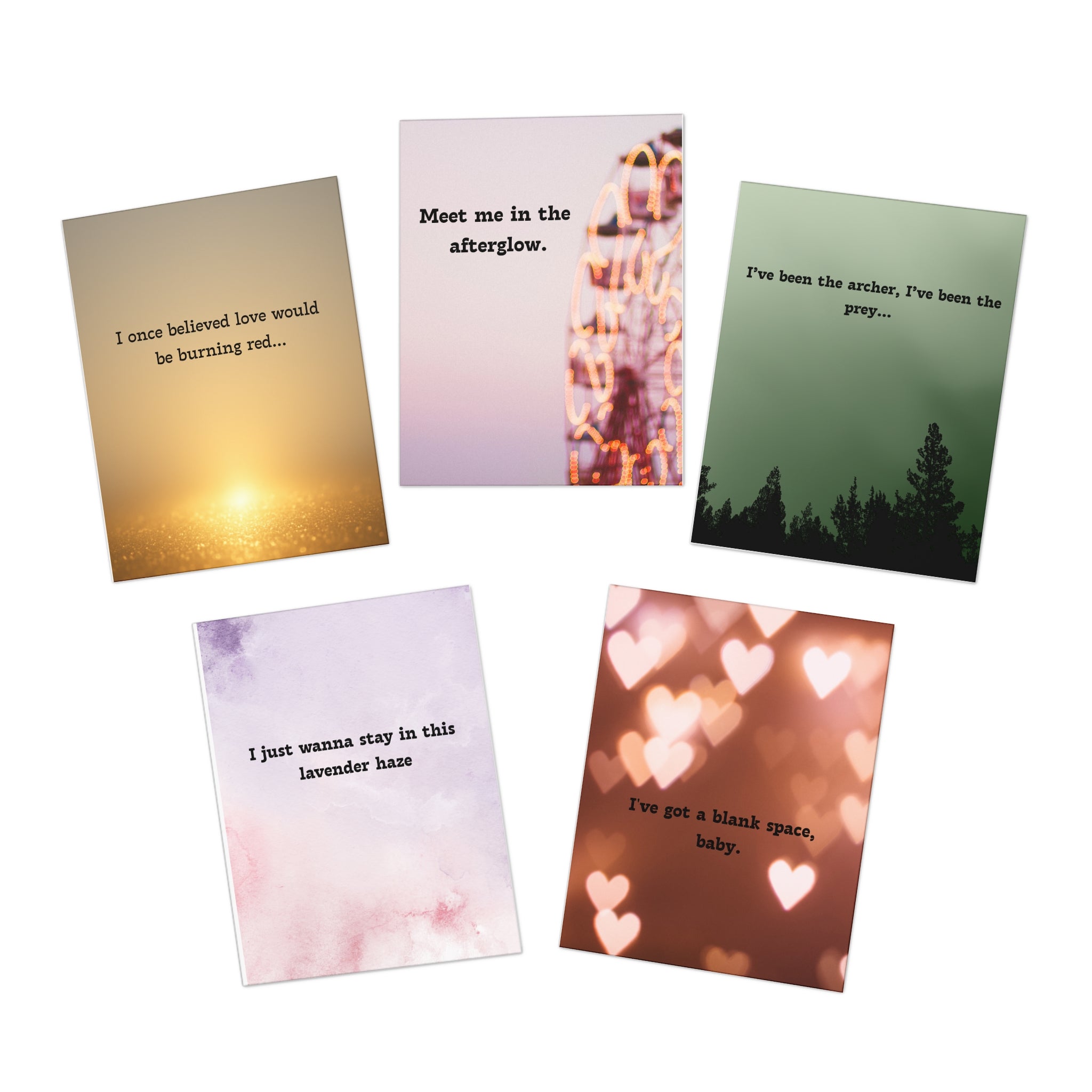 Sassy Swifty-Inspired Greeting Cards — 5-Pack