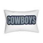 Cowboys Inspired Football Pillow | Blue & Gray Sports Fan Cushion | Game Day Home Décor, Gift for Cowboy Fans