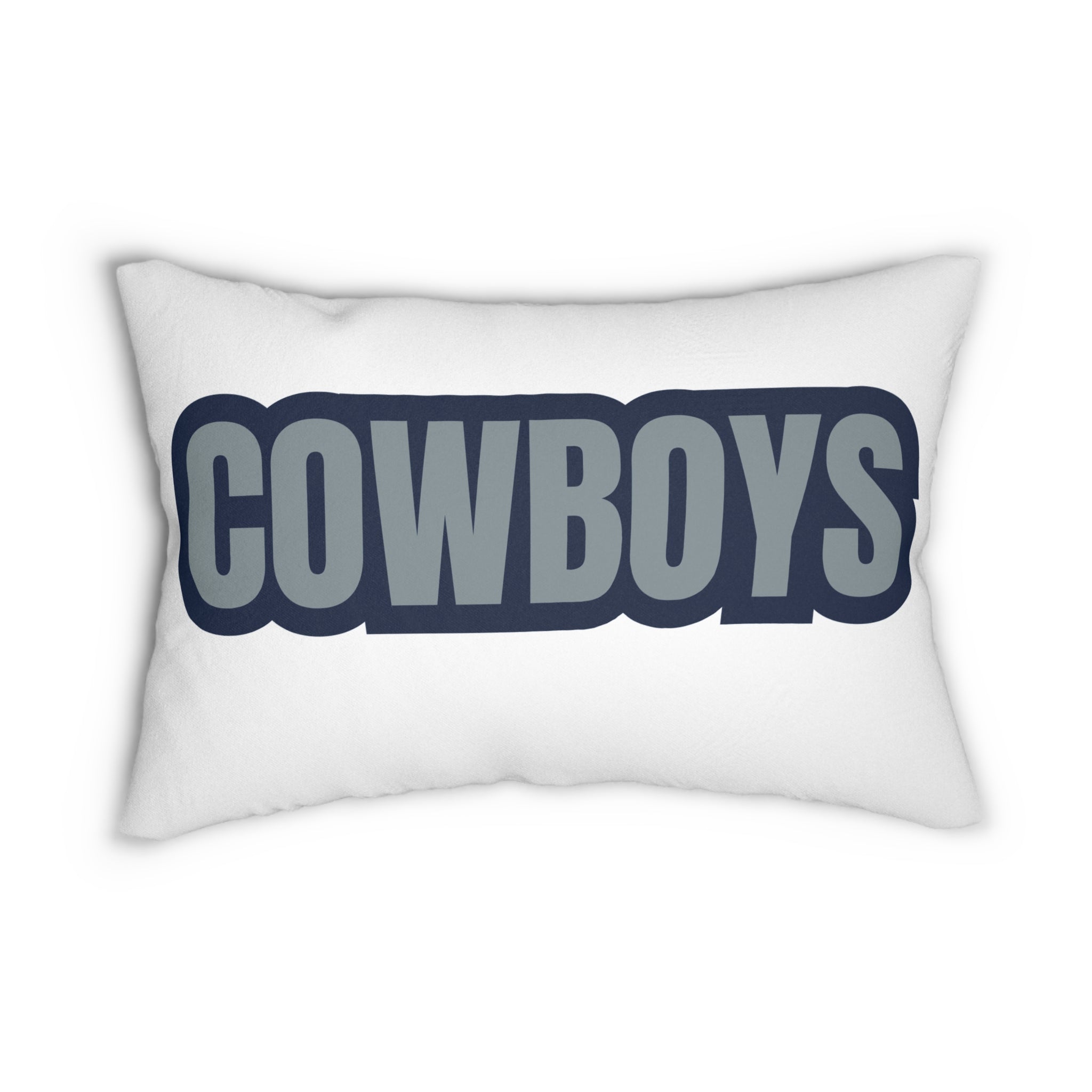 Cowboys Inspired Football Pillow | Blue & Gray Sports Fan Cushion | Game Day Home Décor, Gift for Cowboy Fans