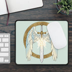 White Mana Gaming Mouse Pad – Magic the Gathering Inspired | RPG Desk Mat | Gamer Setup Accessory | Order & Protection Design