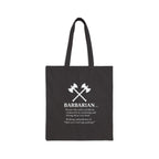 Barbarian Cotton Canvas Tote Bag - D&D Barbarian Tote Bag, Gifts for Gamers, Eco-Friendly Shopping, Geeky Humor, RPG Players, Fantasy Fans