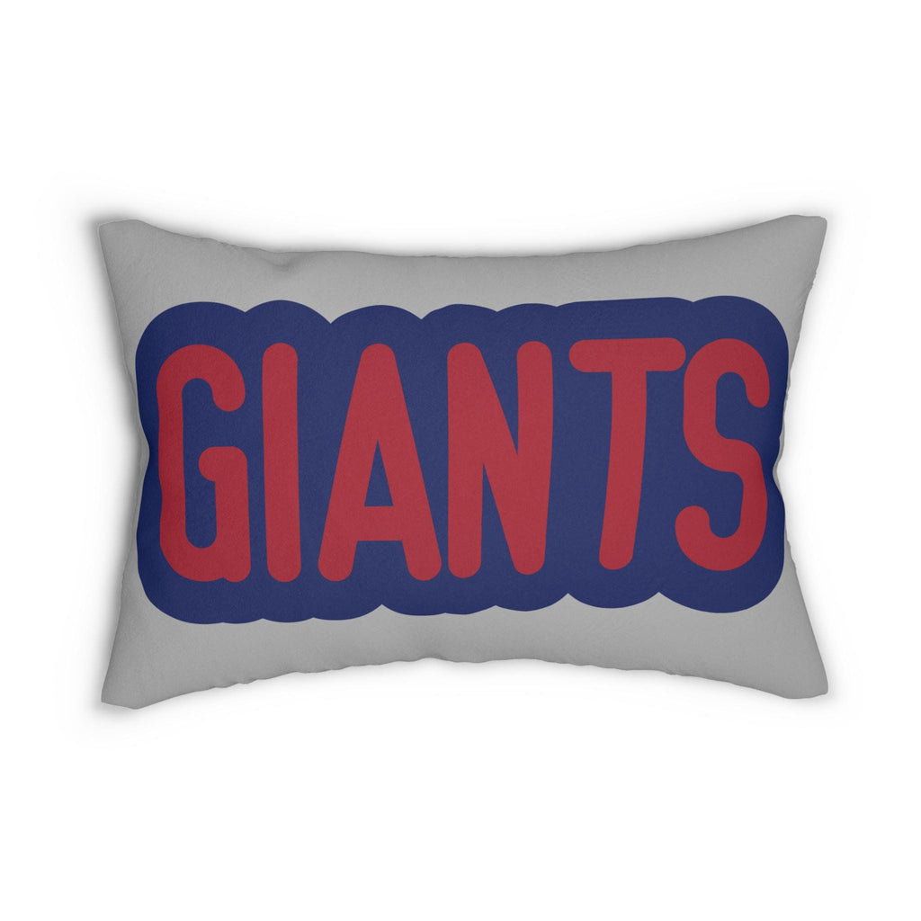Giants Throw Pillow - Blue & Red Football Fan Cushion, Game Day Home Décor, Sports Gift