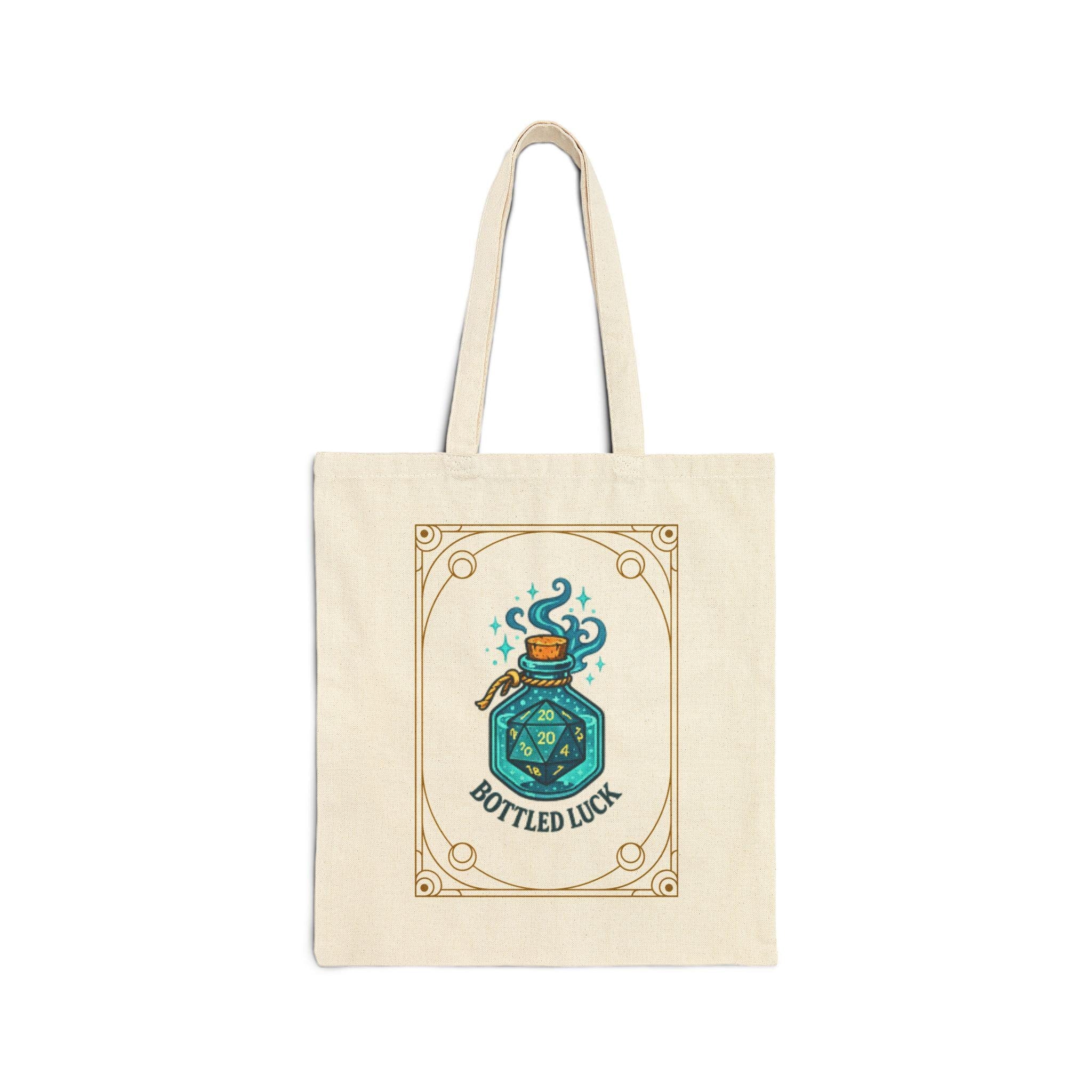 D&D Potion Bottle Canvas Tote Bag: RPG Gamer Gift