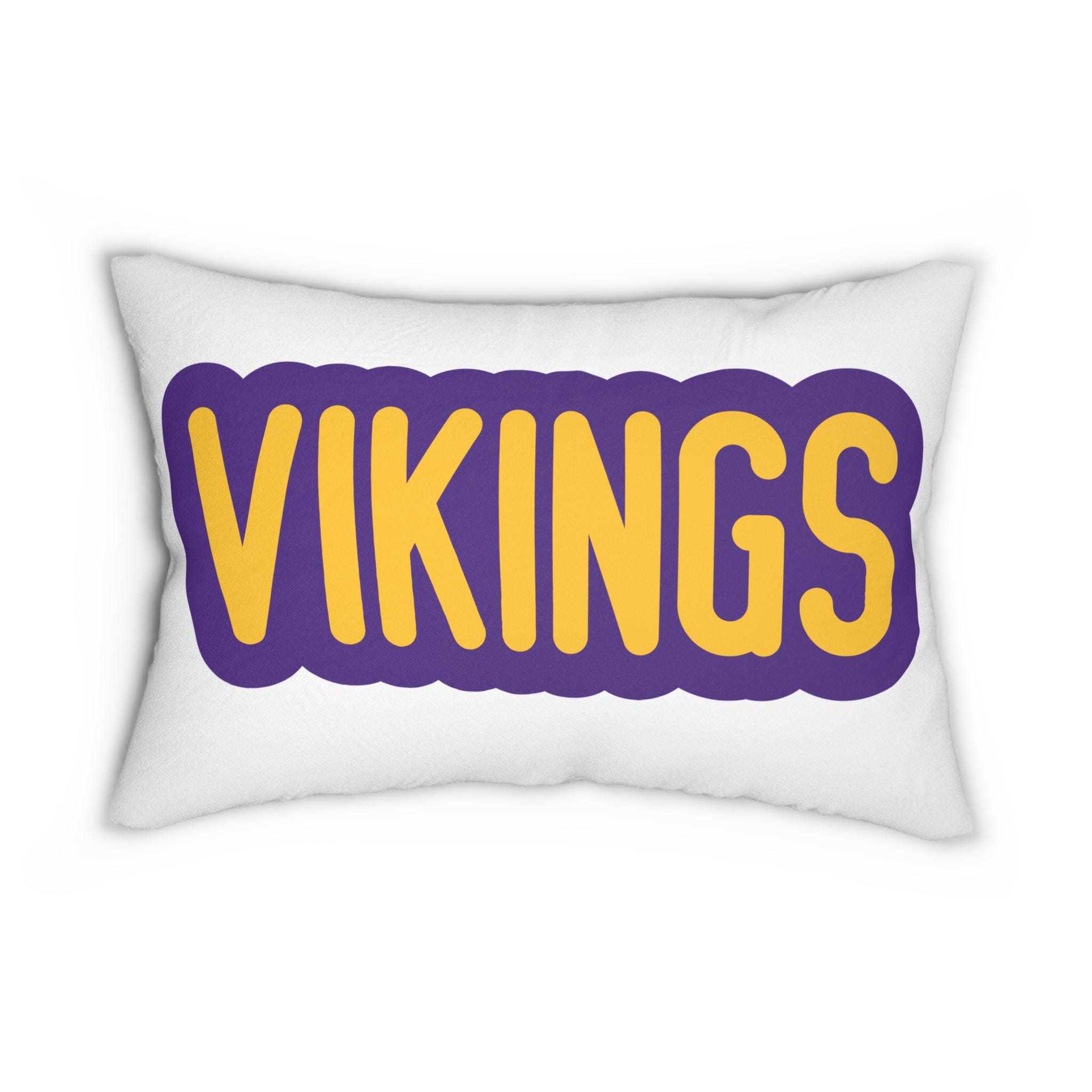 Vikings Throw Pillow - Purple & Gold Football Fan Cushion, Game Day Home Décor, Gift for Sports Lovers, Team Spirit