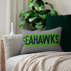 Seahawks Throw Pillow - Navy & Green Football Fan Cushion, Game Day Home Décor, Sports Gift