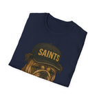 New Orleans Saints -Marching to Victory- Fan T-Shirt - Bulldog Mascot