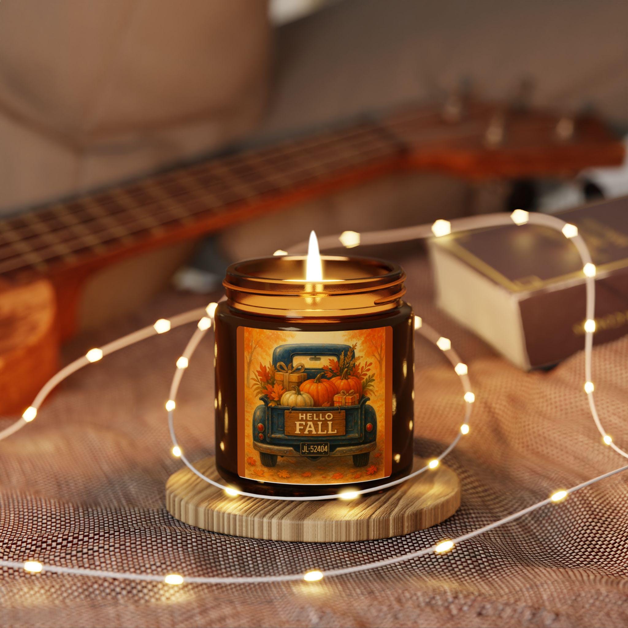 Autumn Harvest Scented Soy Candle - Fall Aromatherapy, Home Decor, Relaxation Gift, Seasonal Candle