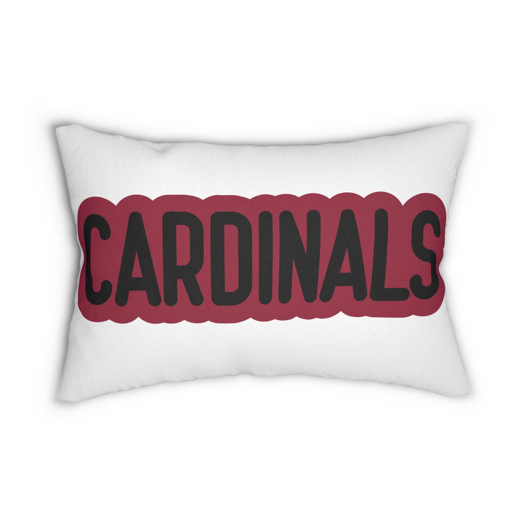 Cardinals Throw Pillow - Red & Black Football Fan Cushion, Game Day Home Décor, Sports Gift