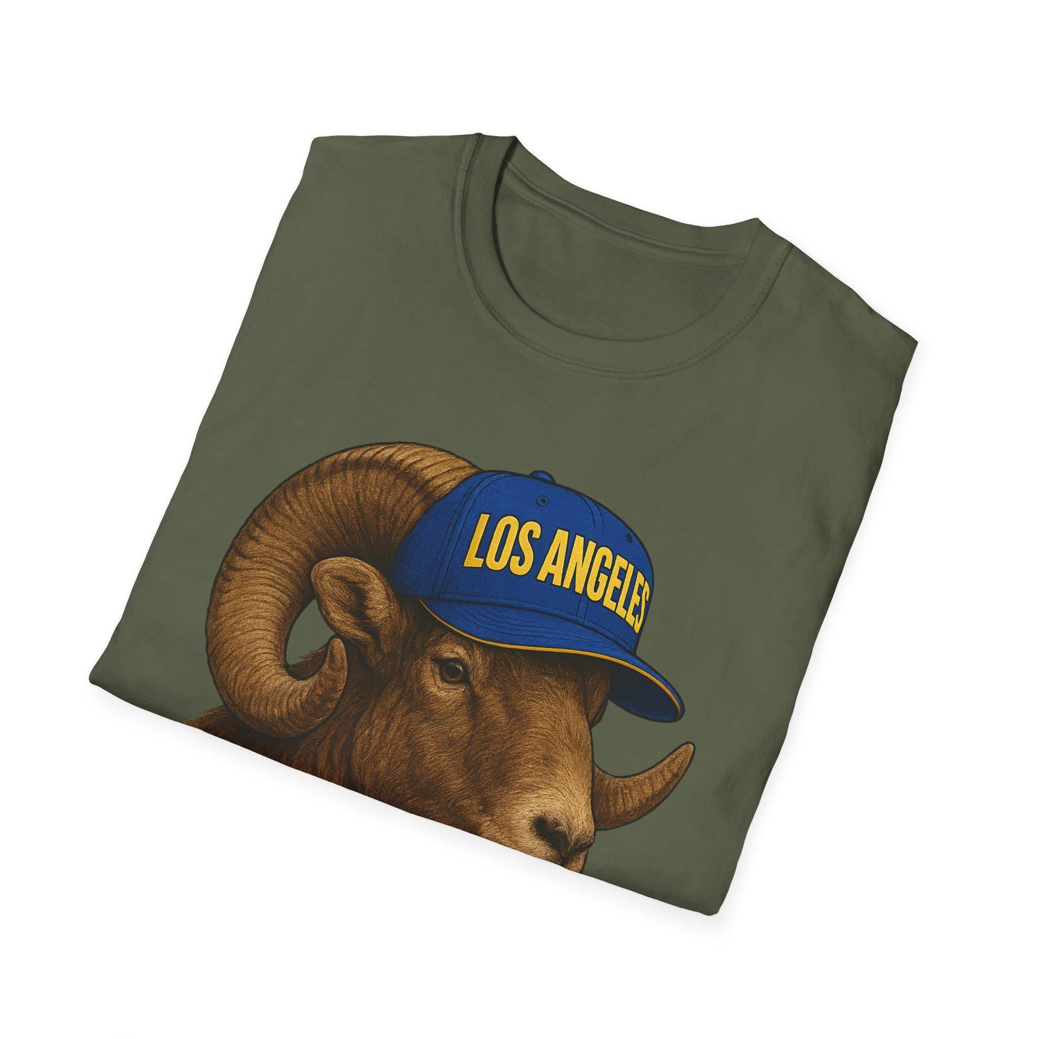 Los Angeles Rams -Fear the Horns- T-Shirt - Ram Mascot - LA Ram Graphic Tee,