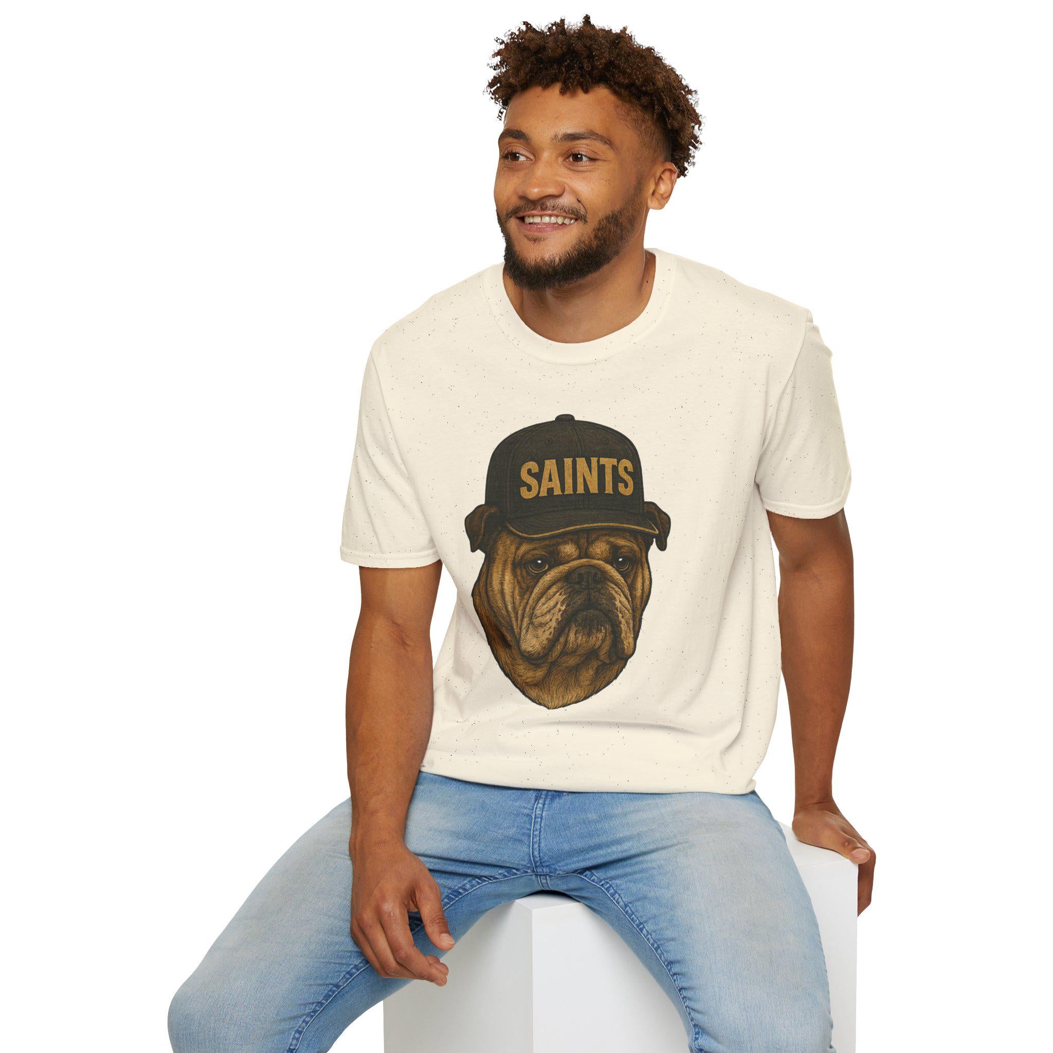New Orleans Saints -Marching to Victory- Fan T-Shirt - Bulldog Mascot