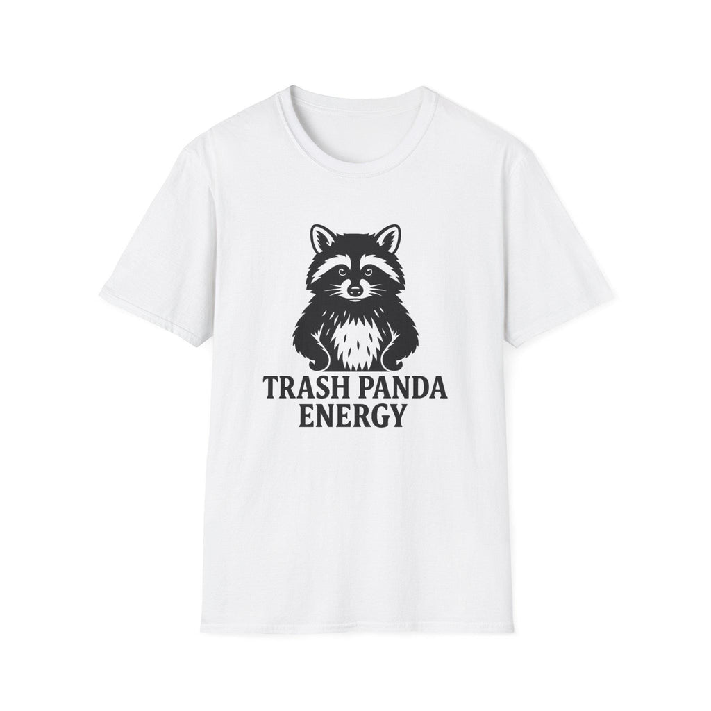 Trash Panda Energy Unisex Softstyle T-Shirt, Cute Animal Tee, Fun Graphic Top, Perfect Gift for Nature Lovers, Ideal for Casual Wear