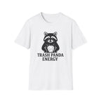 Trash Panda Energy Unisex Softstyle T-Shirt, Cute Animal Tee, Fun Graphic Top, Perfect Gift for Nature Lovers, Ideal for Casual Wear