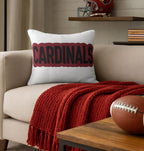 Cardinals Throw Pillow - Red & Black Football Fan Cushion, Game Day Home Décor, Sports Gift