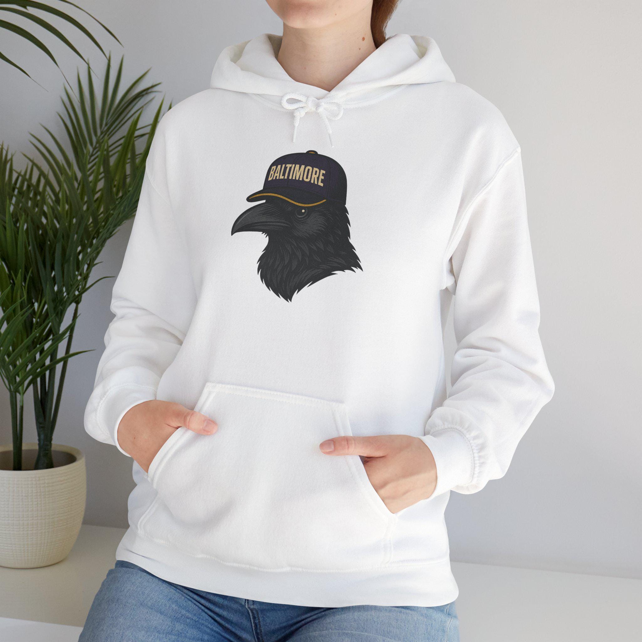 Baltimore Ravens FLOCK Hoodie, Raven Mascot, Baltimore Football