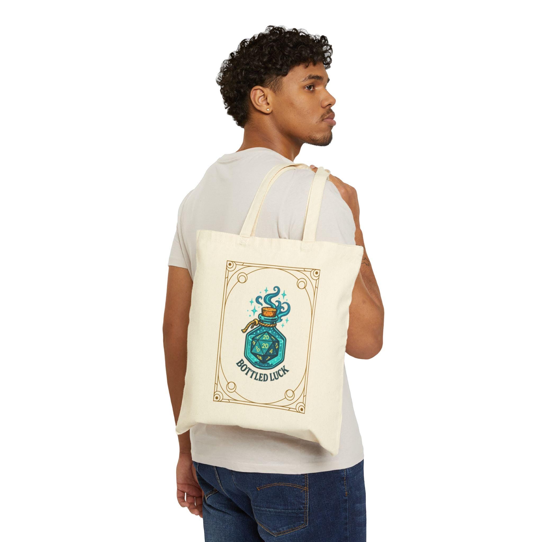 D&D Potion Bottle Canvas Tote Bag: RPG Gamer Gift