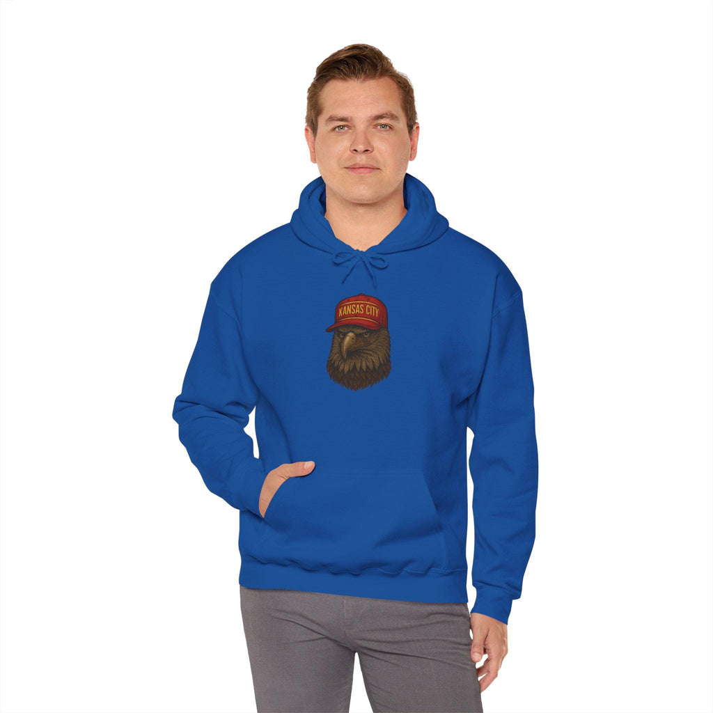 Kansas City "Red Kingdom" Hoodie - Eagle Mascot - Kansas City Football