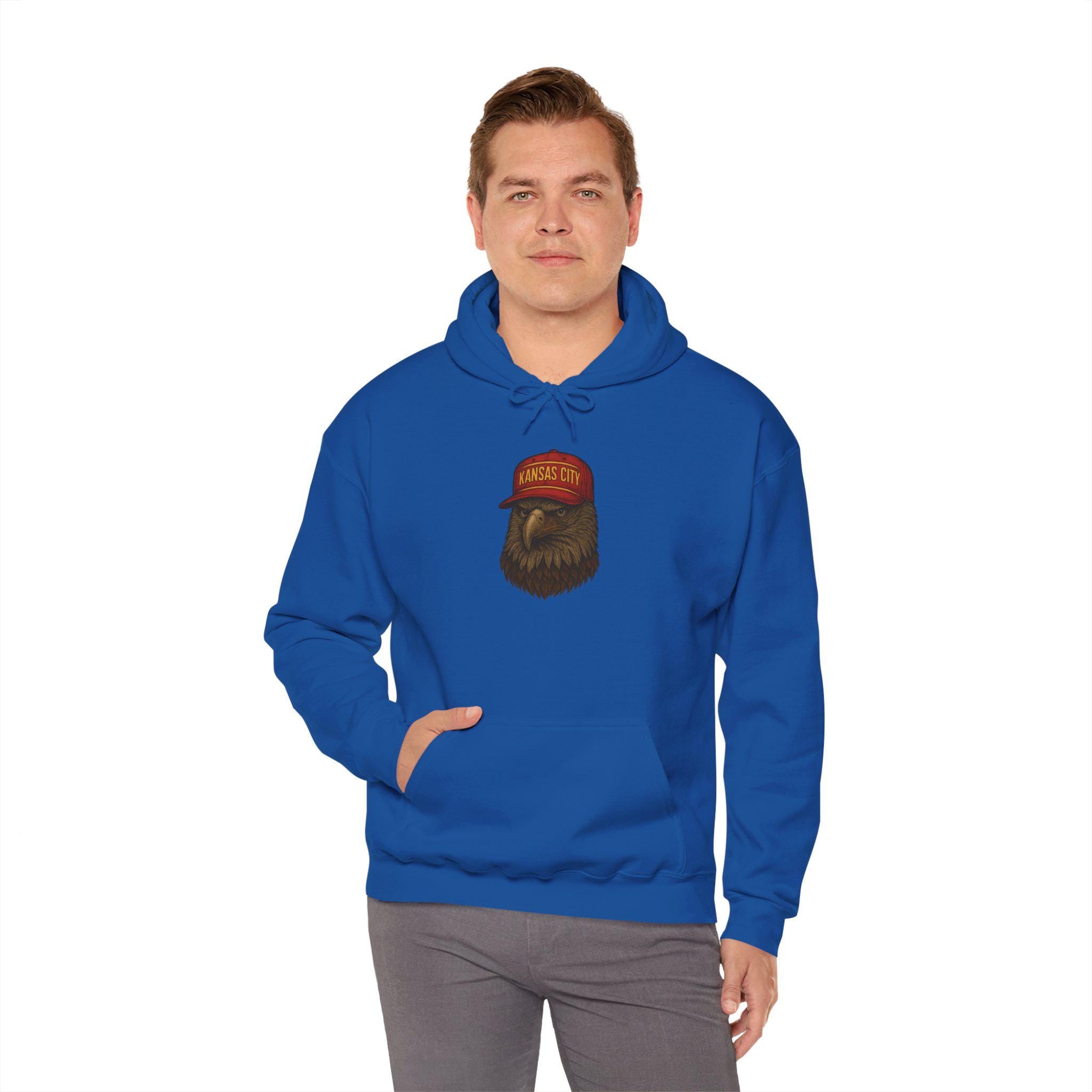 Kansas City "Red Kingdom" Hoodie - Eagle Mascot - Kansas City Football