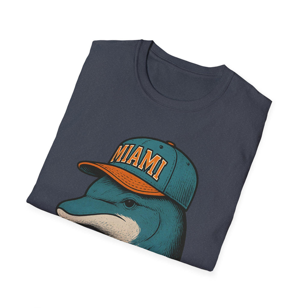 Miami -Fins Up, Game On!-  Fan T-Shirt - Dolphin Mascot - Miami Dolphin Graphic T-Shirt
