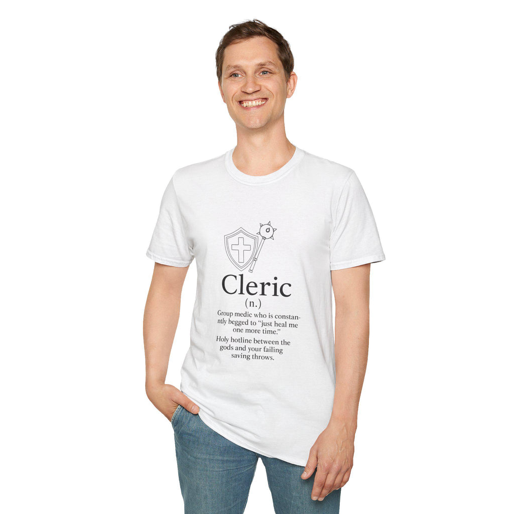 Cleric Class T-Shirt - Funny Dungeons & Dragons Tee