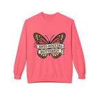 Anti-Social Butterfly Crewneck Sweatshirt | Funny Gift, Casual Wear, Graphic Sweatshirt, Cozy Loungewear, Unique Design