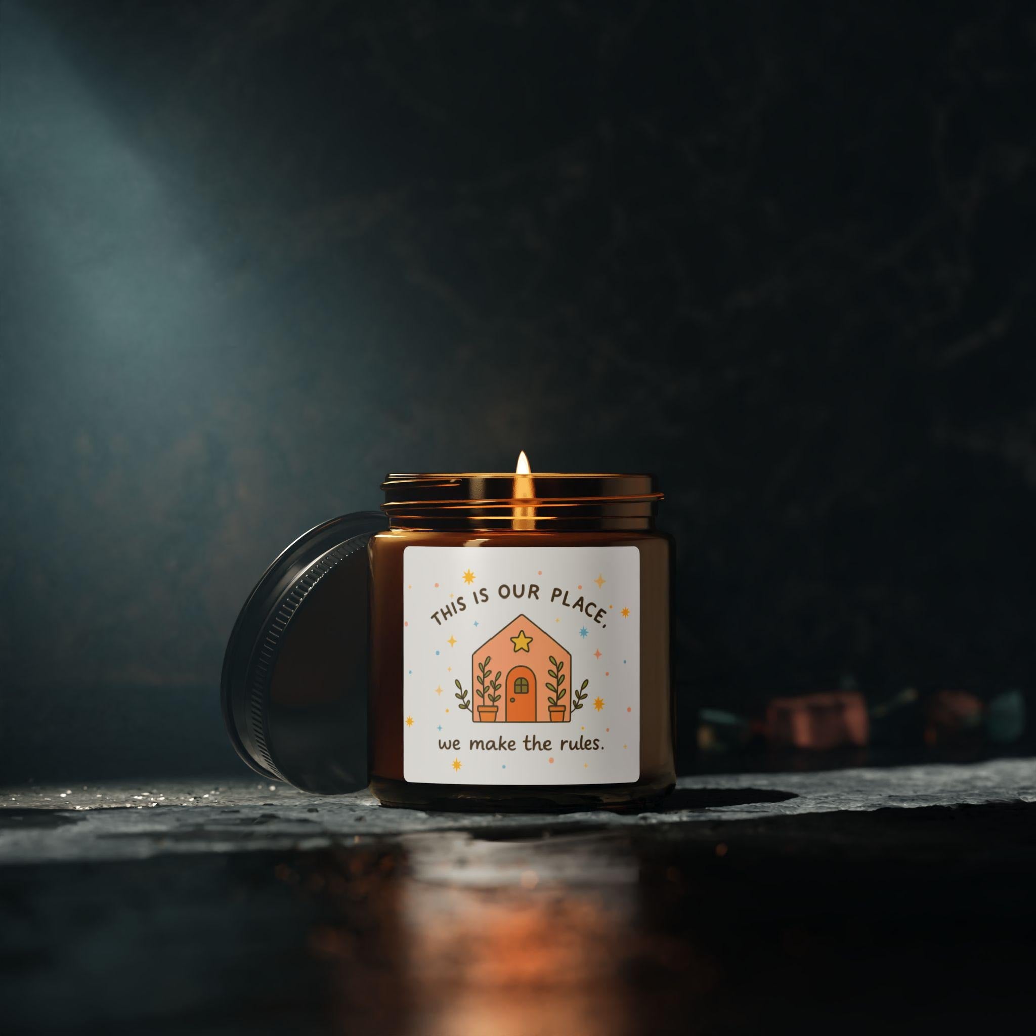 Folklore Lover Vibes - This is Our Place, We Make the Rules - Cozy Home Amber Jar Candle