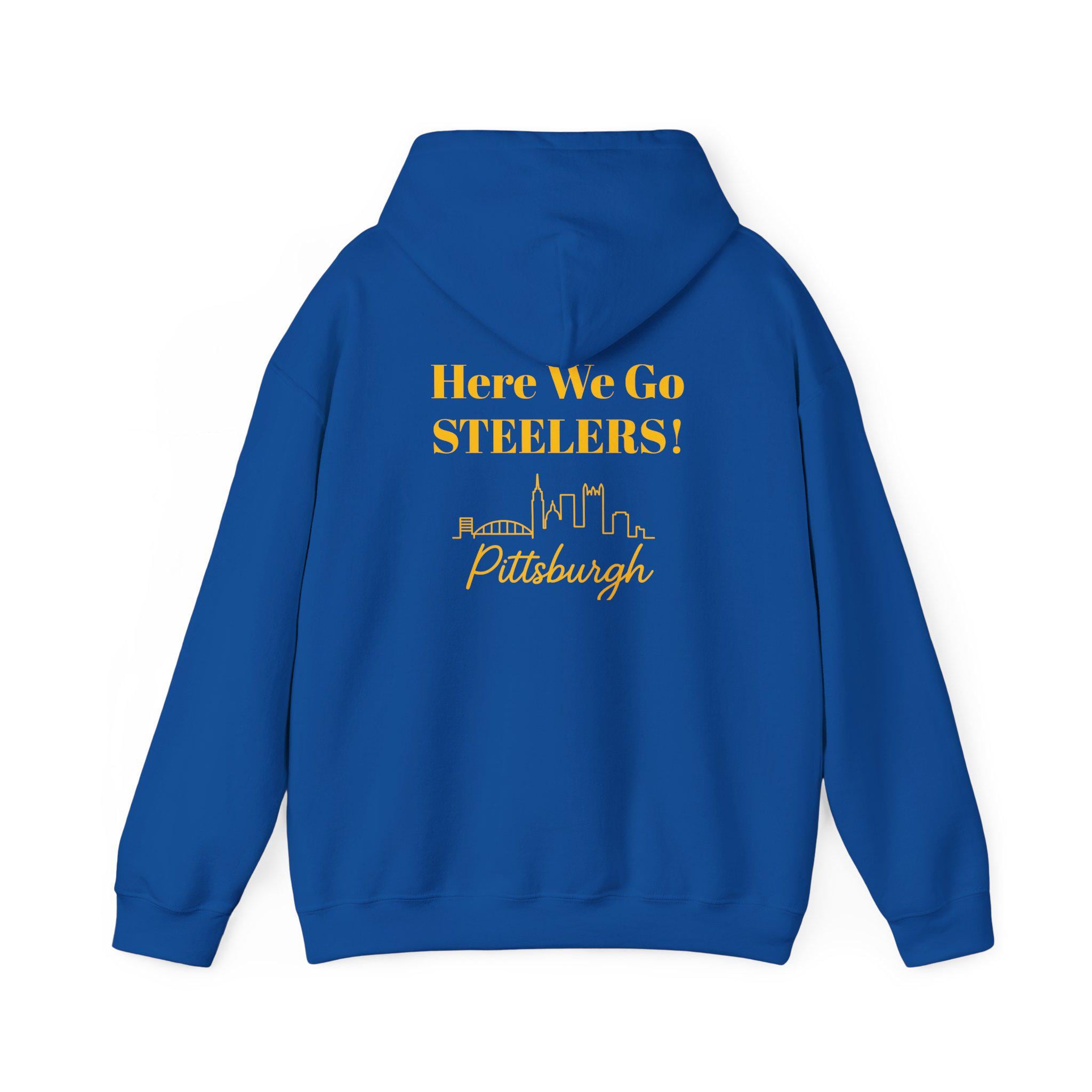 Pittsburgh "Here We Go Steelers" Hoodie - Bear Mascot - Pittsburgh Football