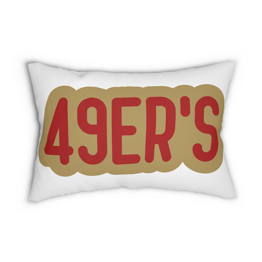 49ers Throw Pillow - Red & Gold Football Fan Cushion, Game Day Home Décor, Sports Gift