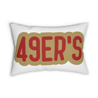 49ers Throw Pillow - Red & Gold Football Fan Cushion, Game Day Home Décor, Sports Gift