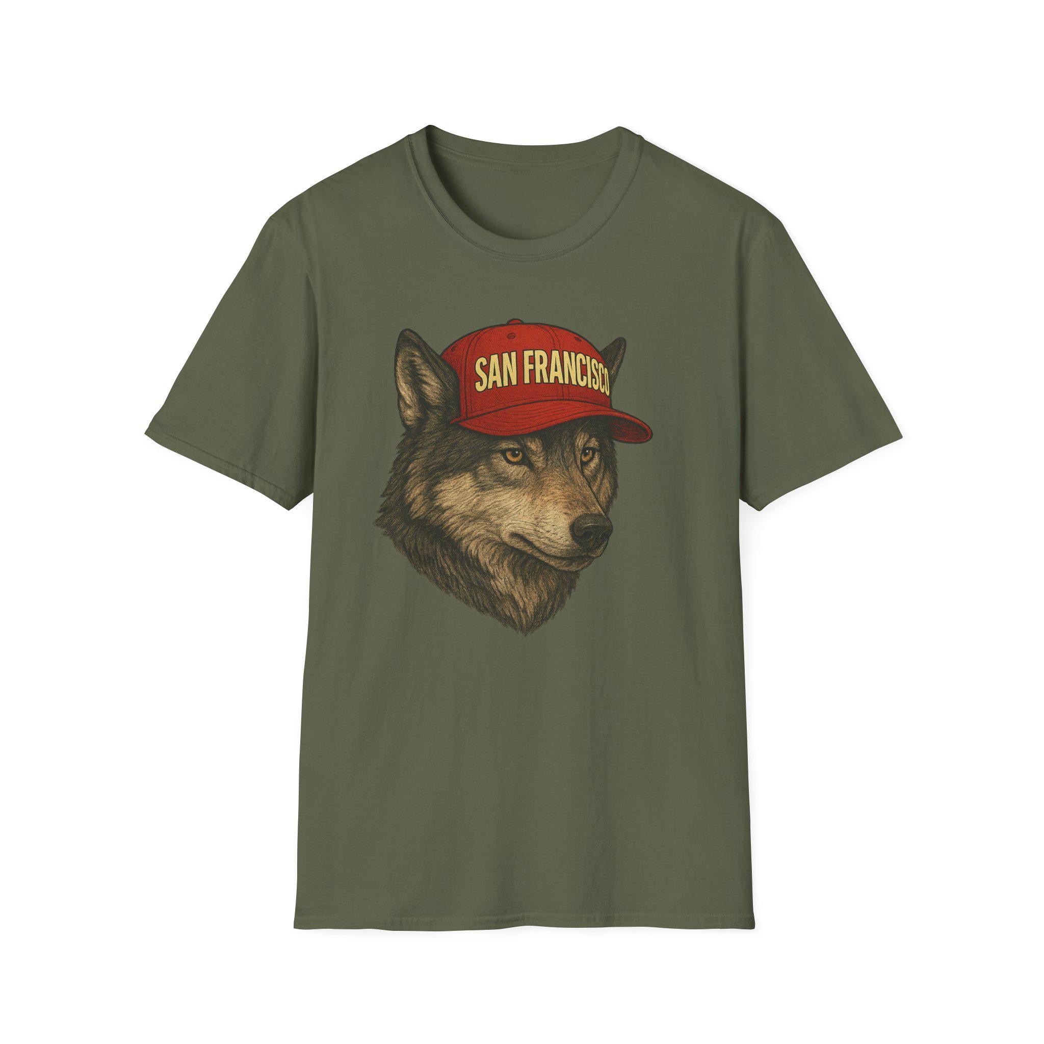 San Francisco 49ers -Niners Empire Strong- T-Shirt - Wolf Mascot - Fan Sirt