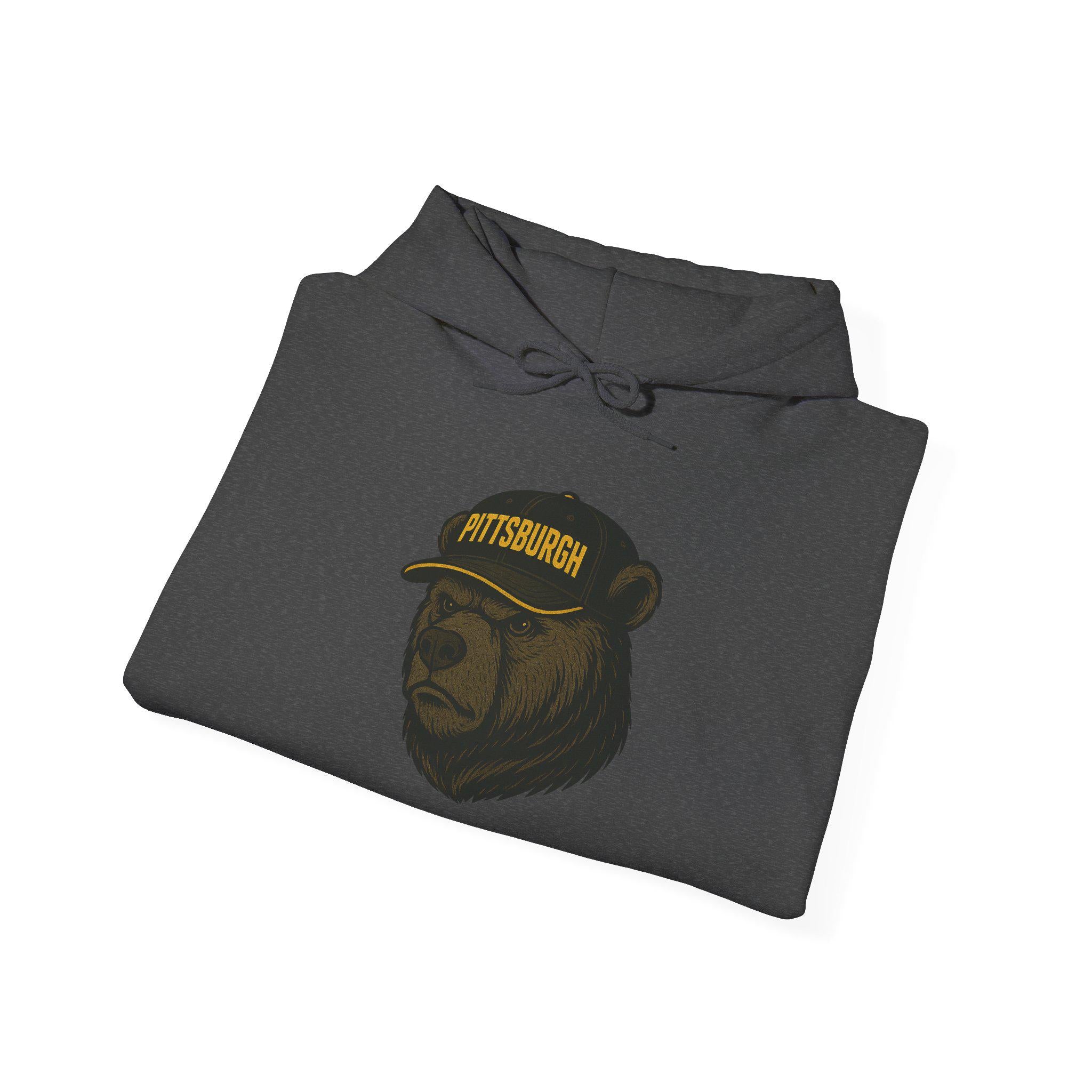 Pittsburgh "Here We Go Steelers" Hoodie - Bear Mascot - Pittsburgh Football