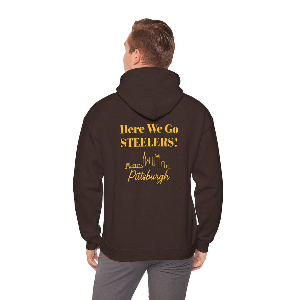 Pittsburgh "Here We Go Steelers" Hoodie - Bear Mascot - Pittsburgh Football