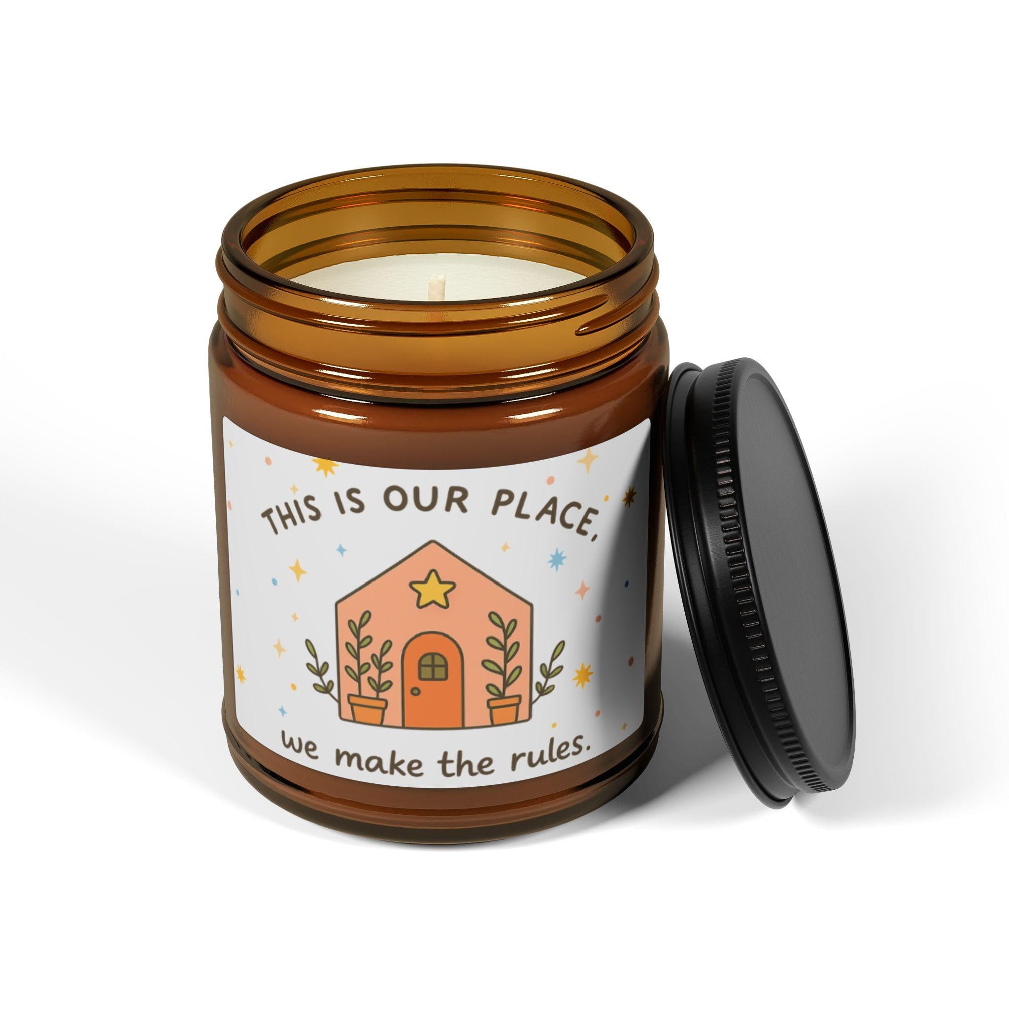 Folklore Lover Vibes - This is Our Place, We Make the Rules - Cozy Home Amber Jar Candle