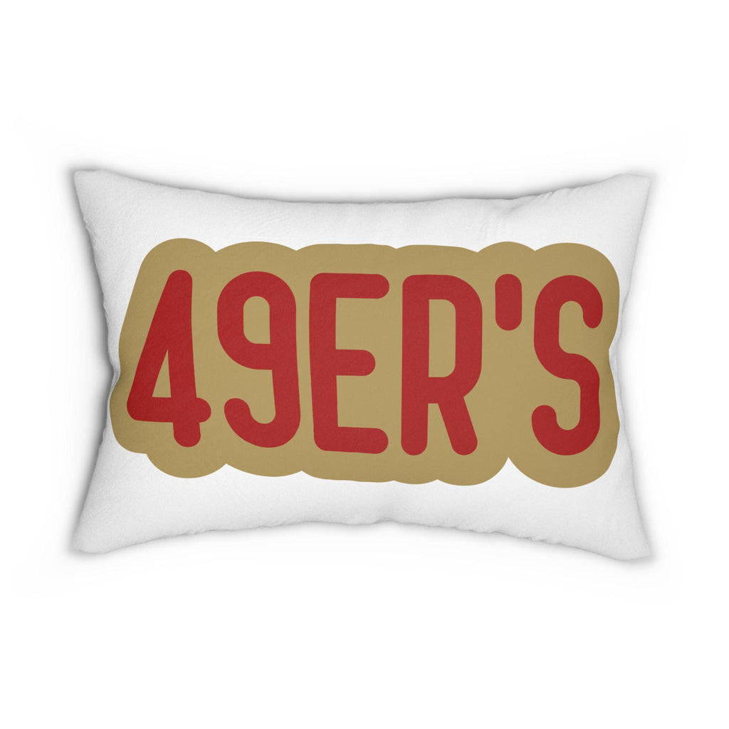49ers Throw Pillow - Red & Gold Football Fan Cushion, Game Day Home Décor, Sports Gift