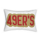 49ers Throw Pillow - Red & Gold Football Fan Cushion, Game Day Home Décor, Sports Gift