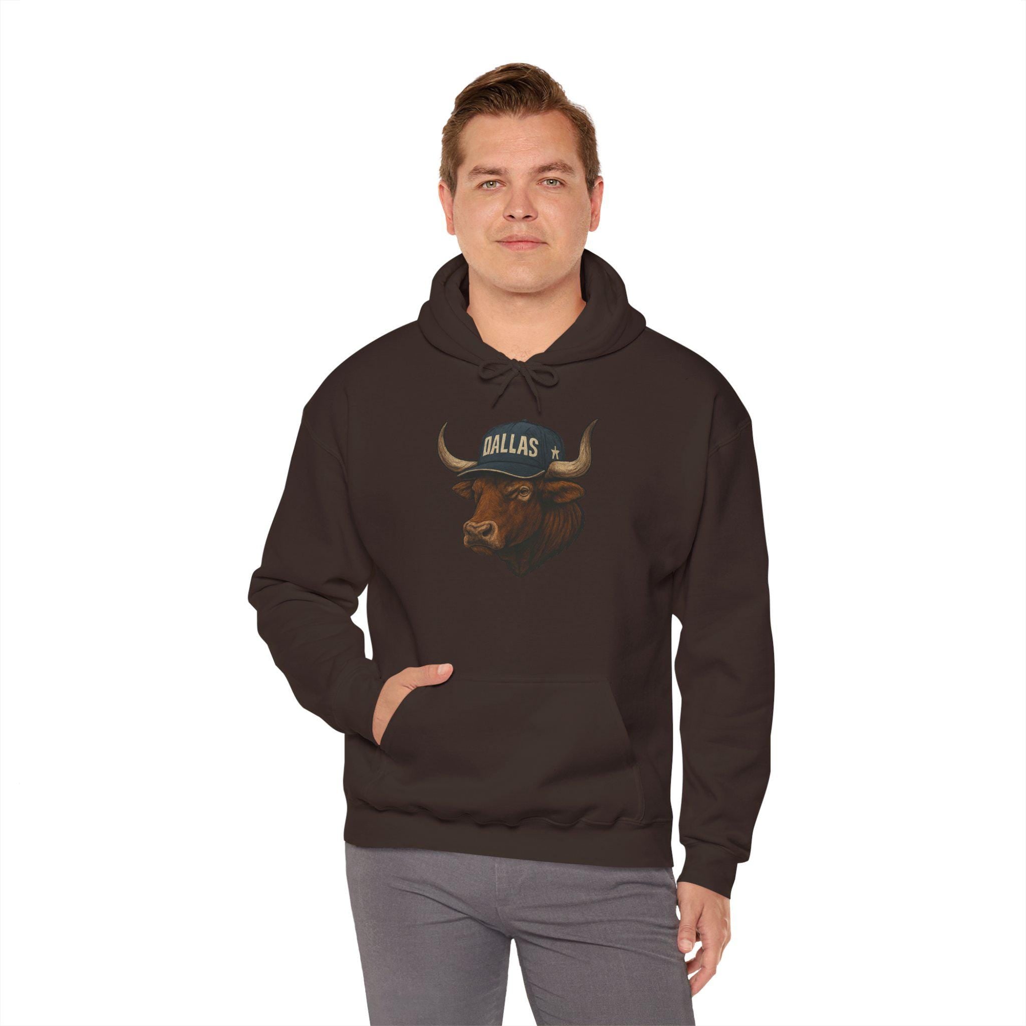 Dallas "Cowboy Nation!" Hoodie - Longhorn Mascot - Dallas Football
