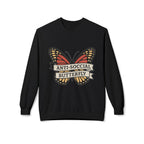 Anti-Social Butterfly Crewneck Sweatshirt | Funny Gift, Casual Wear, Graphic Sweatshirt, Cozy Loungewear, Unique Design