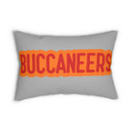 Buccaneers Throw Pillow - Red & Pewter Football Fan Cushion, Game Day, Sports Gift, Sport Fan Decor, Unique Gift for Football Lovers